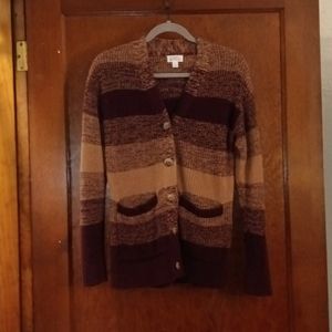 Market and Spruce Cardigan - Small - Maroon and tan